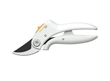 Fiskars Bypass Gartenschere P57 für frische Äste und Zweige bis Ø 2 cm, Länge: 18 cm, Gewicht: 140 g, Weiß/Orange, FiberComp/Hochwertiger Stahl, Light, 1026916 im Sale